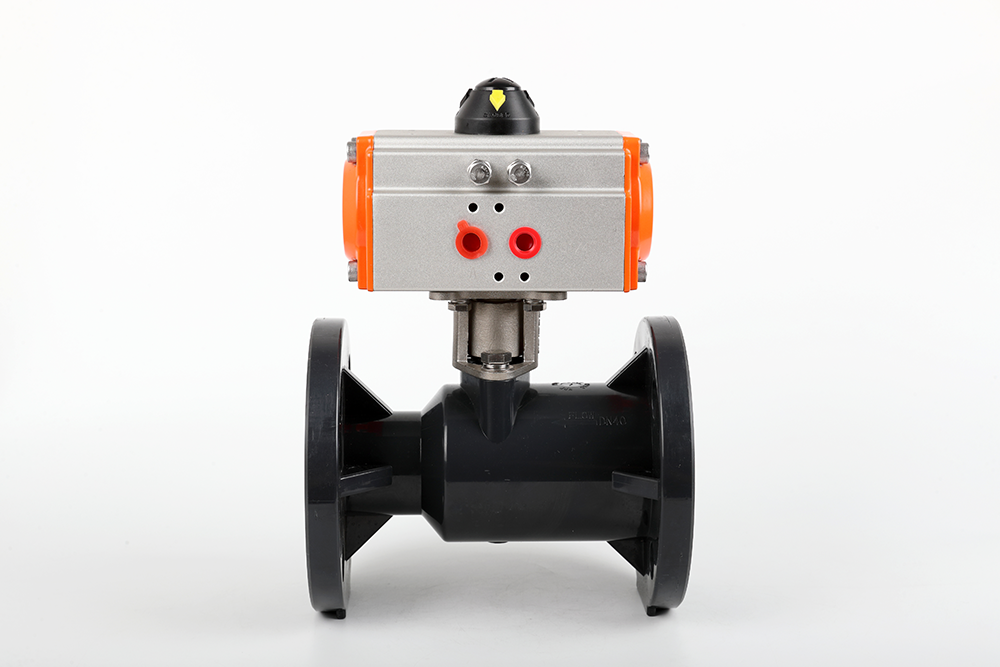 柳南气动法兰一体球阀